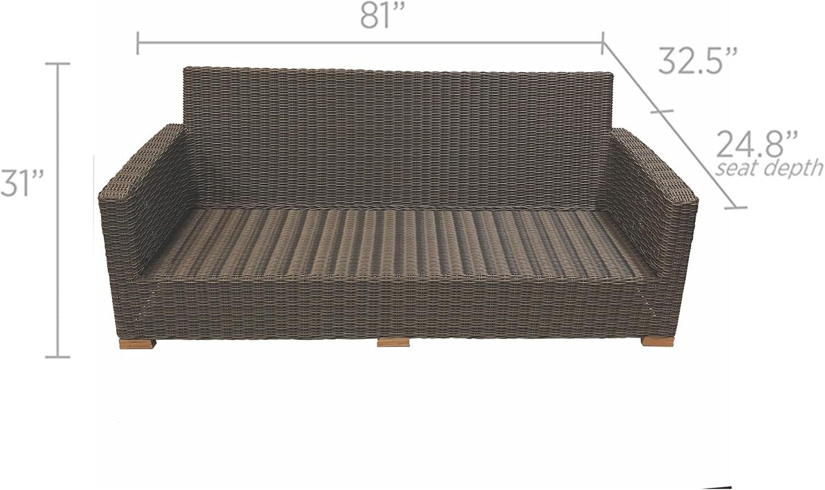 Sanibel Teak Sofa, Navy