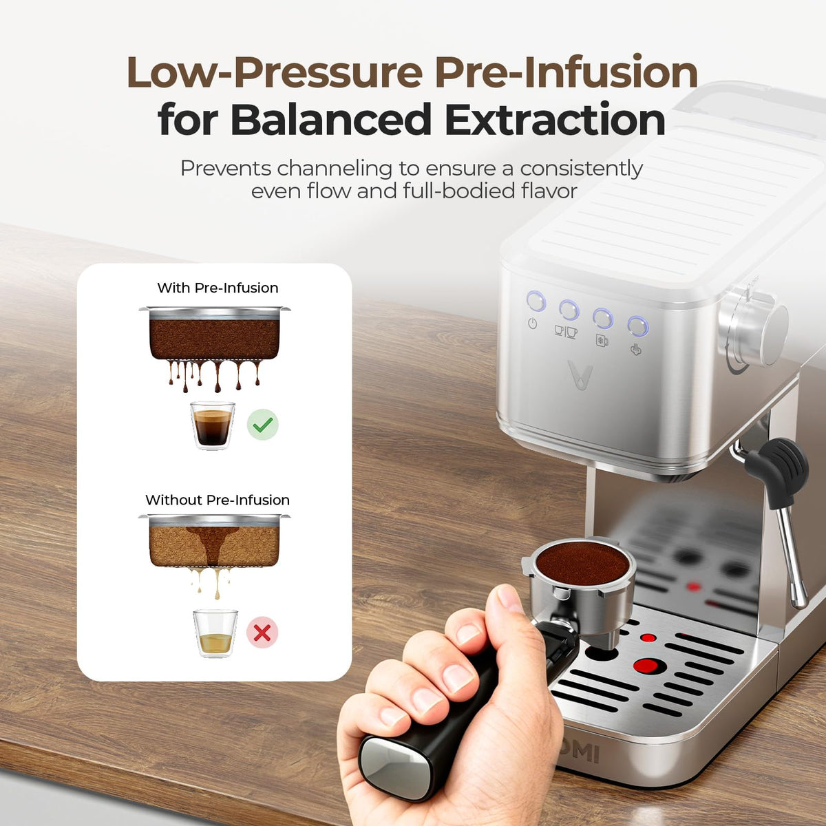 Espresso Machine with Milk Frother, Instant Cold Brew Maker