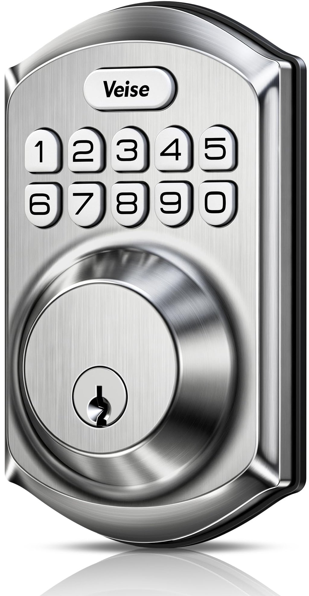 Keyless Entry Deadbolt, Electronic Keypad Lock, Satin Nickel