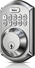 Keyless Entry Deadbolt, Electronic Keypad Lock, Satin Nickel