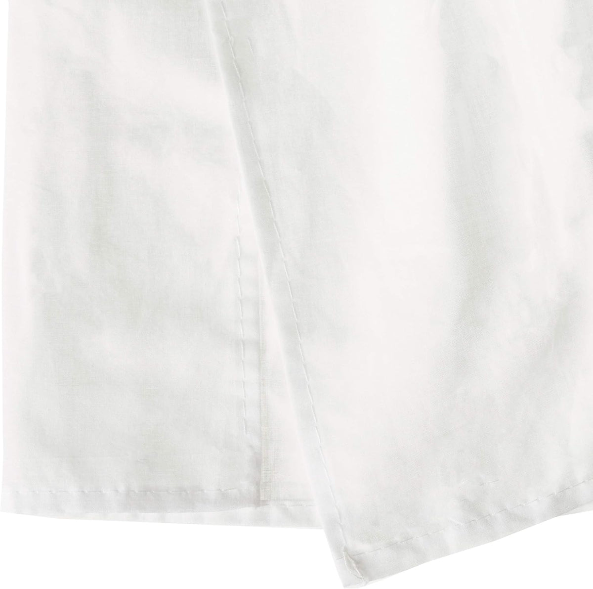 Voile Bed Skirt, Lined, White, Queen 18-inch L