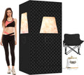 Portable Steam Sauna Box with 3L & 1500W±10%, Personal Sauna Tent with 9 Adjustable Heat Levels