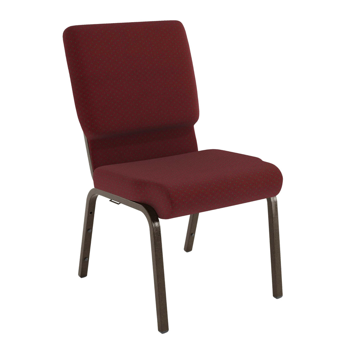 Hercules 18.5 in Wide Fabric Church Chair, Burgundy