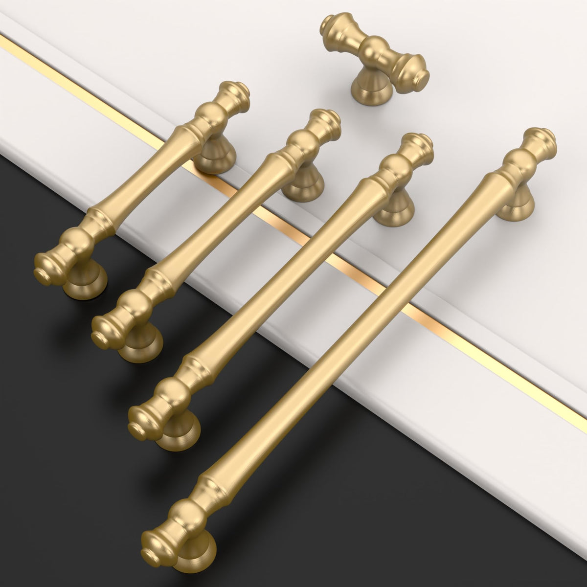 6 Pack Champagne Bronze Cabinet Pulls 3"