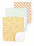 Premium Baby Burp Cloths - 3-Pack Large Cotton Burp Cloths, Extra Soft Spit Up Rags with 3 Absorbent Layers, Perfect