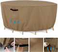Round Patio Furniture Cover - Outdoor Table & Sectional Sofa Set Cover, Tear Resistant & Anti-UV, Waterproof - 72"D x