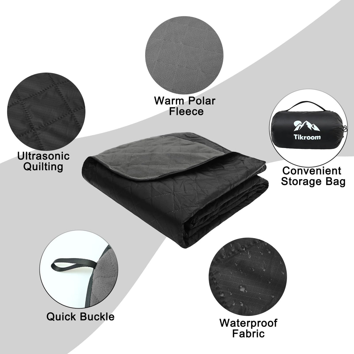 Large Waterproof Outdoor Camping Blanket 80 x 58 inch
