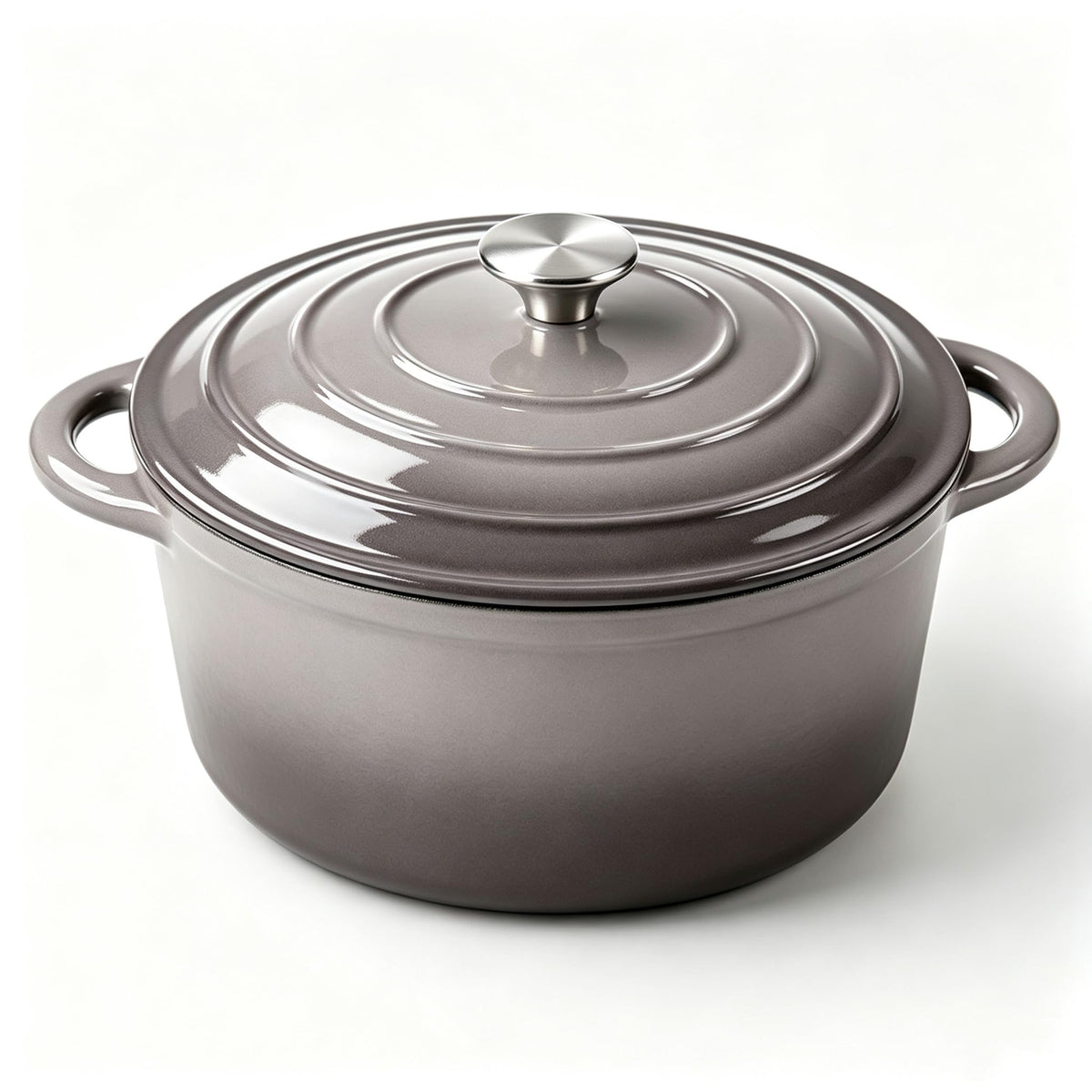 6 Quart Enameled Dutch Oven Pot with Lid, Cast Iron Dutch Oven with Dual Handles for Bread Baking, Cooking, Non-stick