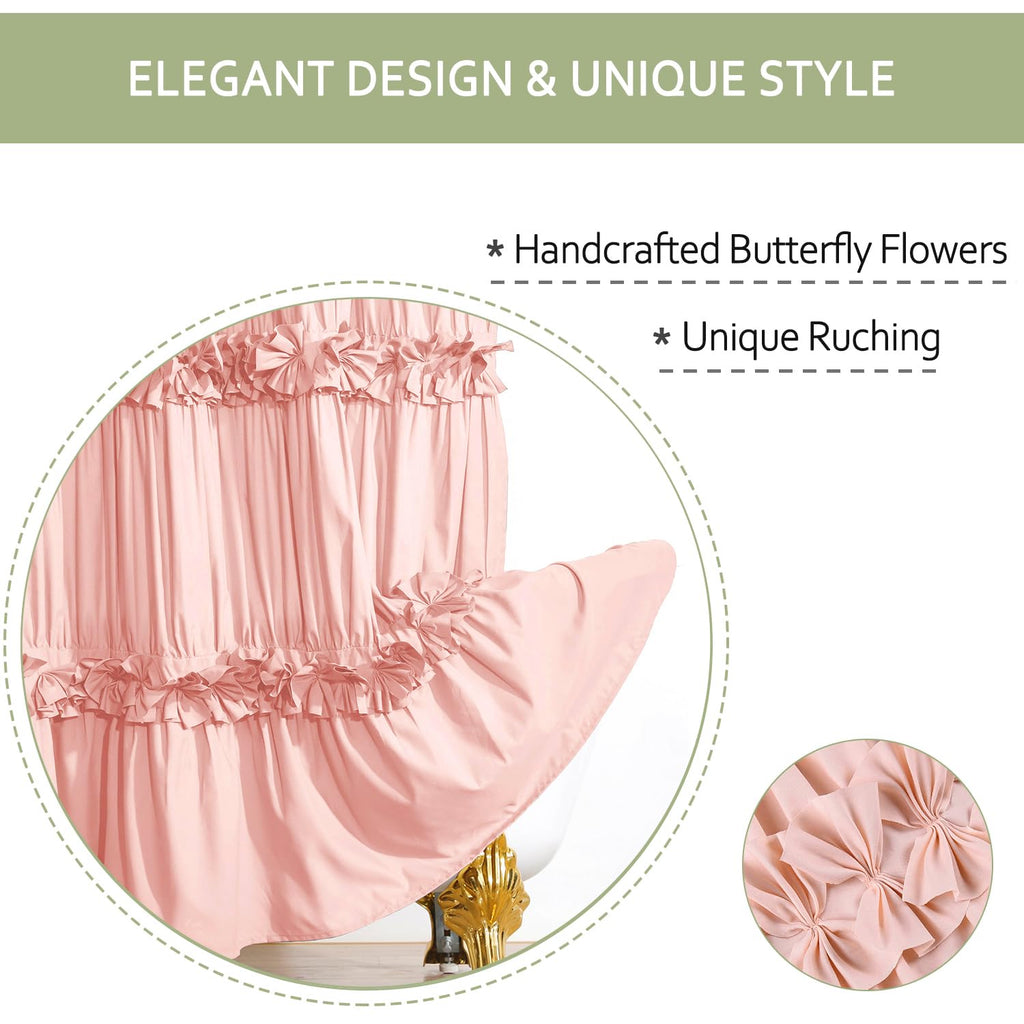 Peach Ruffle for Master Bathroom
