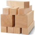 10 Pack Unfinished Basswood Carving Blocks Kit, Rectangular Wooden Blocks for DIY Carving, Crafting and Whittling for
