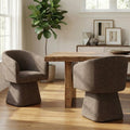Upholstered Swivel Set of 2 with Barrel Back and Arm