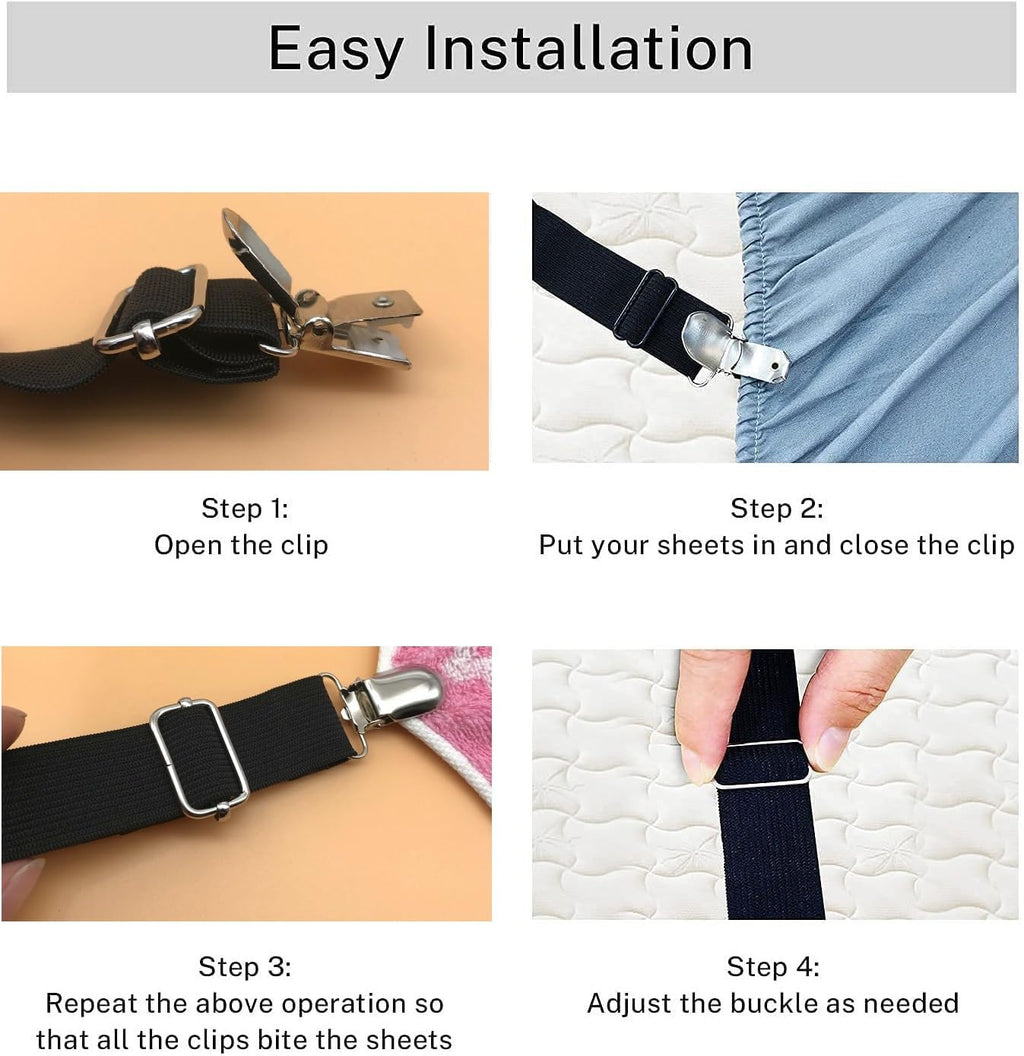 Couch Cushion Covers Holder Straps Sofa Couch Covers Sofa Slipcover Holder Clips 10 to 60in(25-160cm) Adjustable