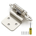 Satin Nickel Kitchen Cabinet Hinges, 3/8" Inset, 10 Pack