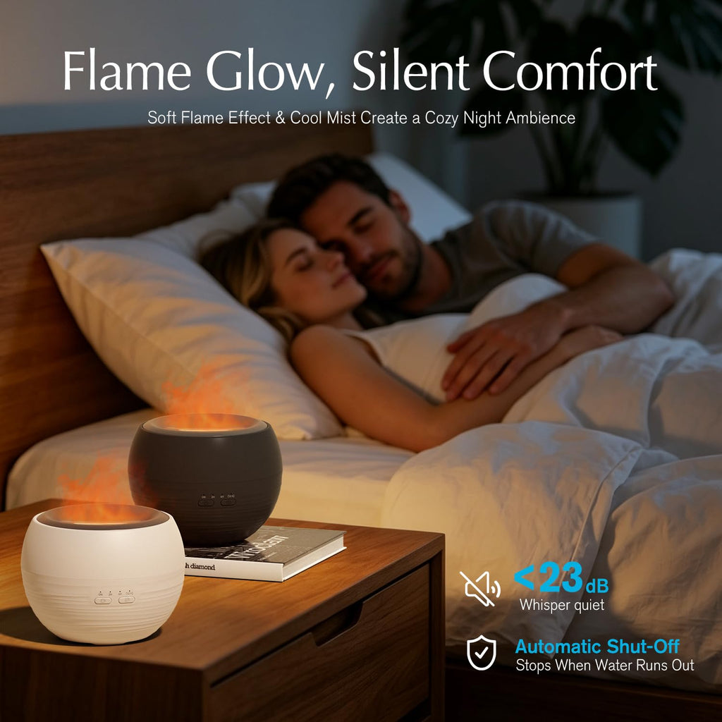 2 Pack Flame Essential Oil Diffuser, 260ml Fire Diffuser