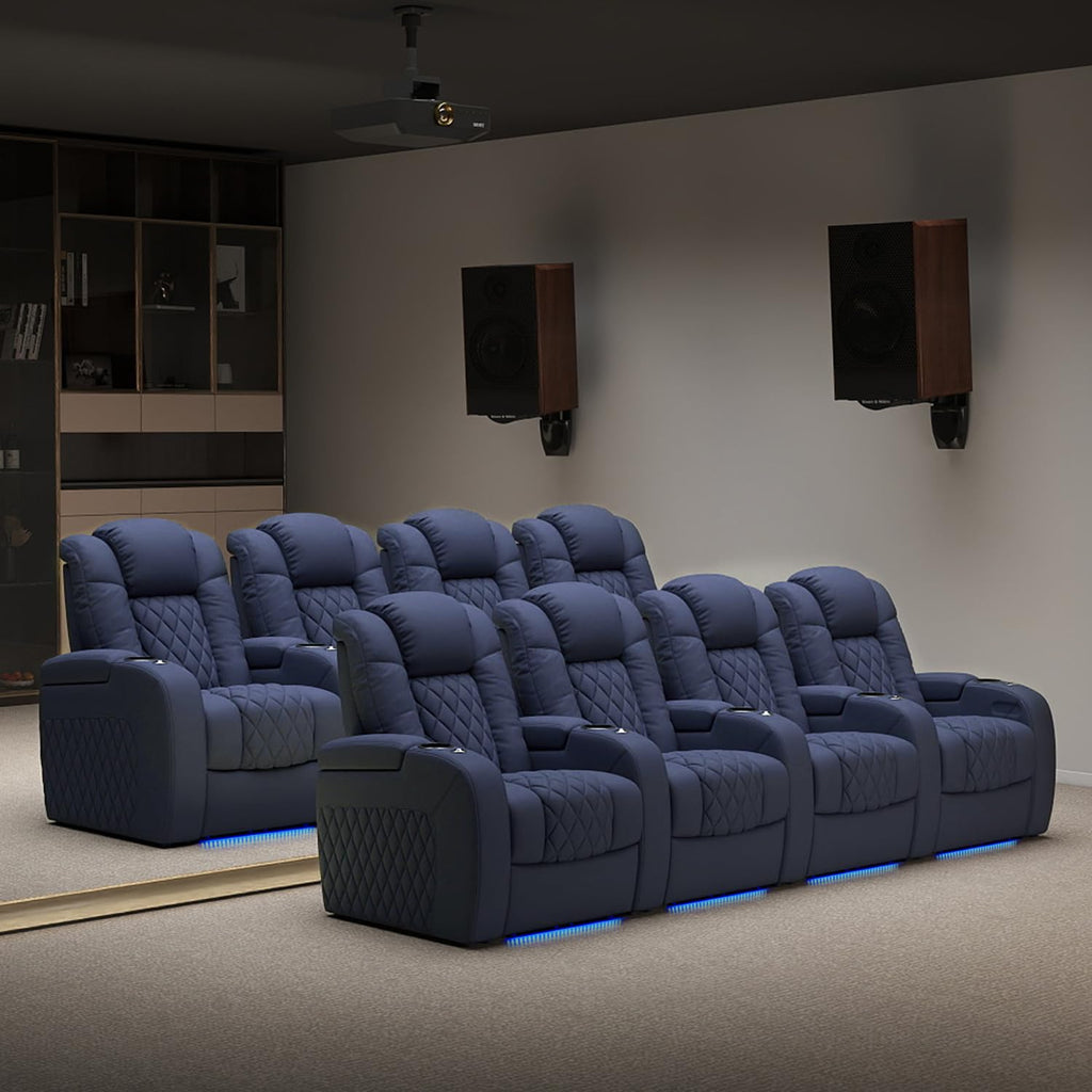 Theater Seating, Top Grain Leather Movie Theater Chair