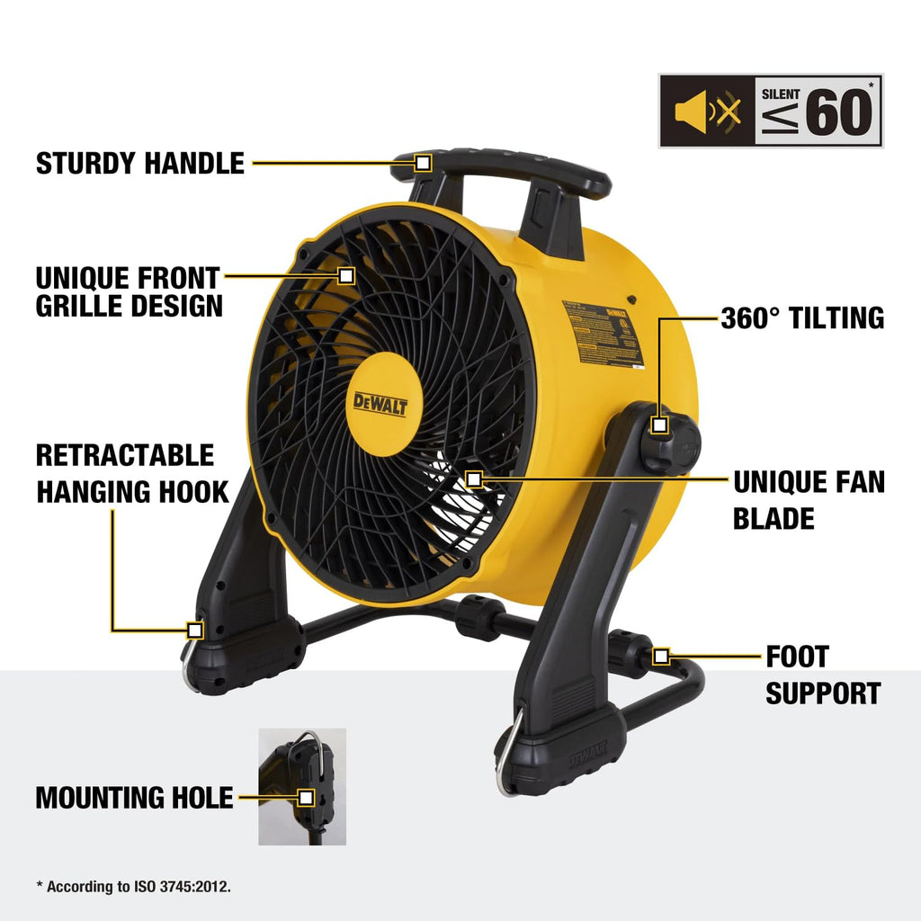 16-Inch High-Velocity Floor Fan, 3-Speed Plug-In Shop Fan, Compact 360° Adjustable Drum Fan for Garage, Workshop