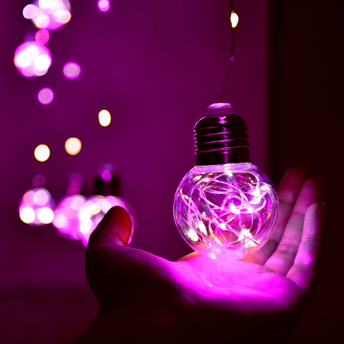 Wishing Ball Curtain Lights 200 LED Window Curtain String Light with Remote, USB Battery Powered Twinkle Globe Fairy