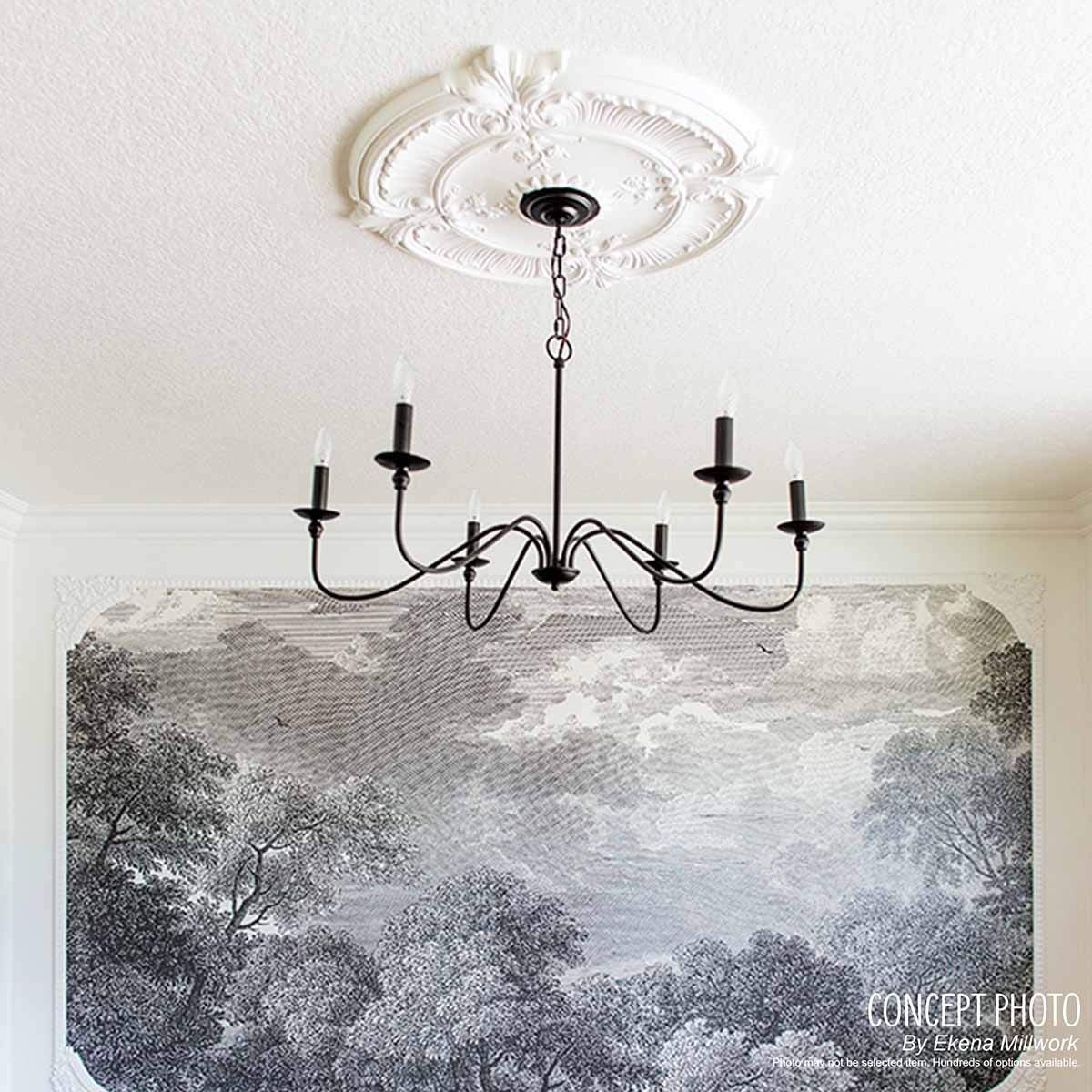 18-Inch OD x 3 3/8-Inch ID x 7/8-Inch Oldham Ceiling Medallion