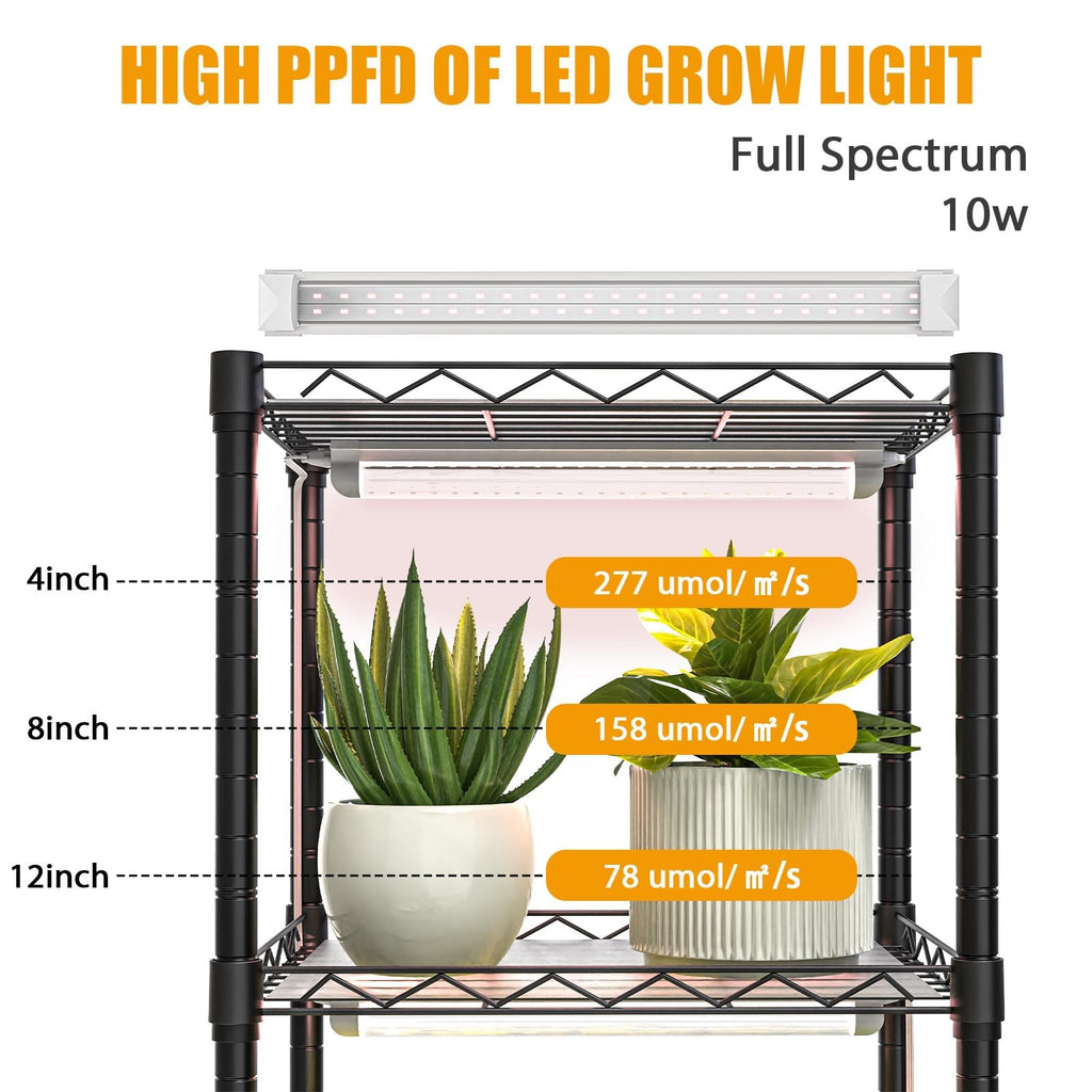 Indoor Greenhouse with Grow Lights 40W, 15.7" L×11.8" W×62.3" H