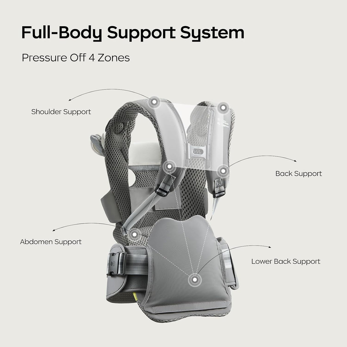 Hexa Effortless Baby Carrier with Hip Seat - Ergonomic Toddler Carrier (13.2-33 lbs), Adjustable Slide Lock & Knob