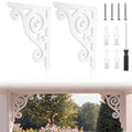 2 Pcs Large Wood Porch Corbels for Doorway 9.3" W x 0.6" D x 12" H