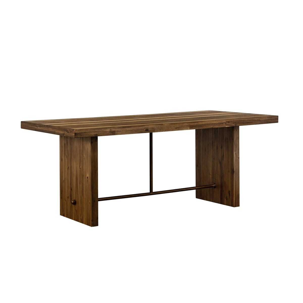 Superb Mixed Wood Dining Room Kitchen Table, 76" Wide, Rustic