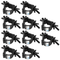 10 Pack Black OD 2"Truss Clamps for DJ, Stage Light, Max Load 220lbs