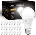 24 Pack LED Bulbs Daylight White 5000K, 100 Watt Equivalent A19 Standard Bulbs, E26 Base, 1500 LM, Efficient 15W