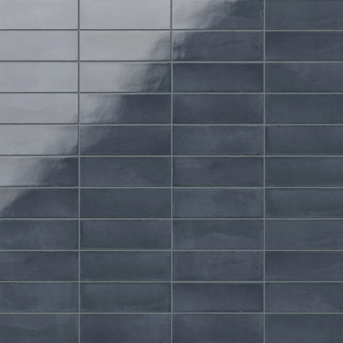 Coco Living | 2"x6" Porcelain Zellige Floor & Wall Tile (Midnight Blue Gloss, Carton)