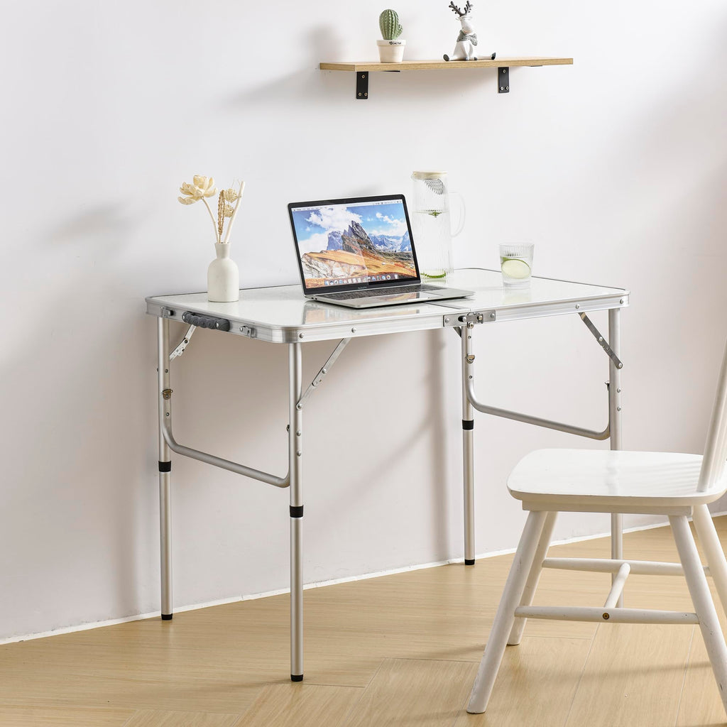 Aluminum Camp Table, 36''L x24''W Folding Table Portable