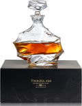 Storm Japanese Crystal Whisky Decanter, 750ml, Gifts for Men