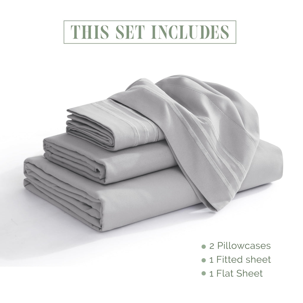 Luxurious 1500 Premium Hotel Quality Microfiber 4-Piece Sheet Set, 18-24 Inches Deep - Extra Deep Pocket Sheets