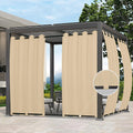 Outdoor Curtains 2 Panels, 54x96 inch, Beige
