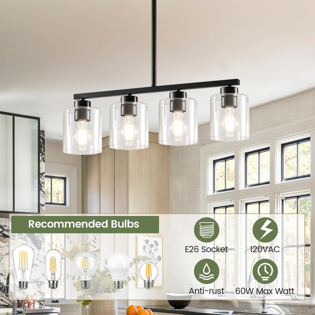 Kitchen Island Light, Black Pendant Lighting