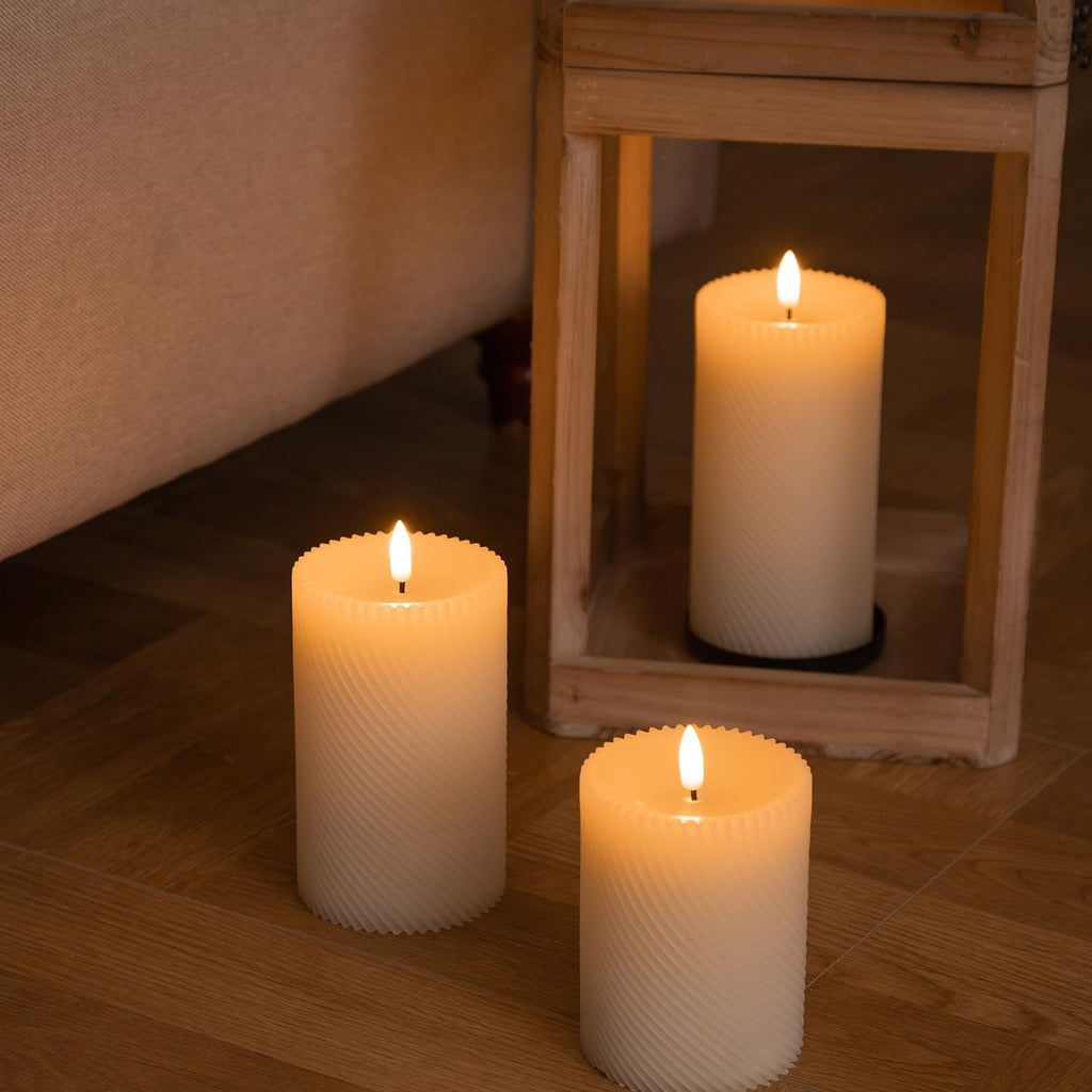 Flickering Flameless Candle with Remote, Real Wax Battery Operated Candles