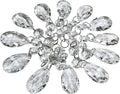 24 Pcs Teardrop Chandelier Prisms Candle Chandelier Crystal Pendants Glass Pendant Beads 1.5" for Chandelier Lights