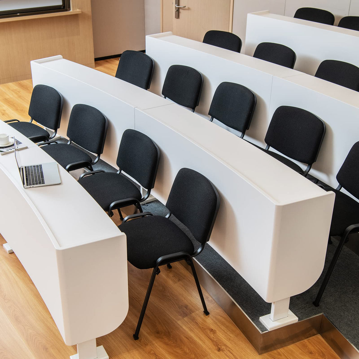 8-Pack Conference Chair Set - Stackable Guest Chair with Metal Frame, Padded Cushion, Stacking Reception Chair, Lobby