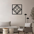 Black Metal Wall Art - Geometry Minimalist 3D Textured Abstract Sculptures Wall Art Office Garden Bedroom Bathroom - Set of 20