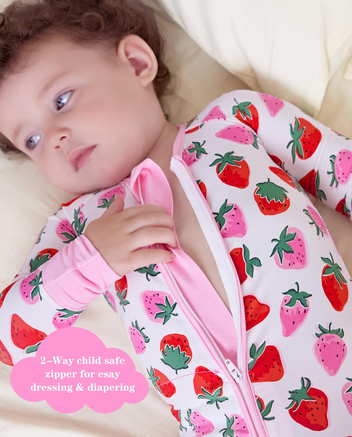 Bamboo Viscose Baby Footie Pajama, Zipper Pajamas for Baby Boys & Baby Girls