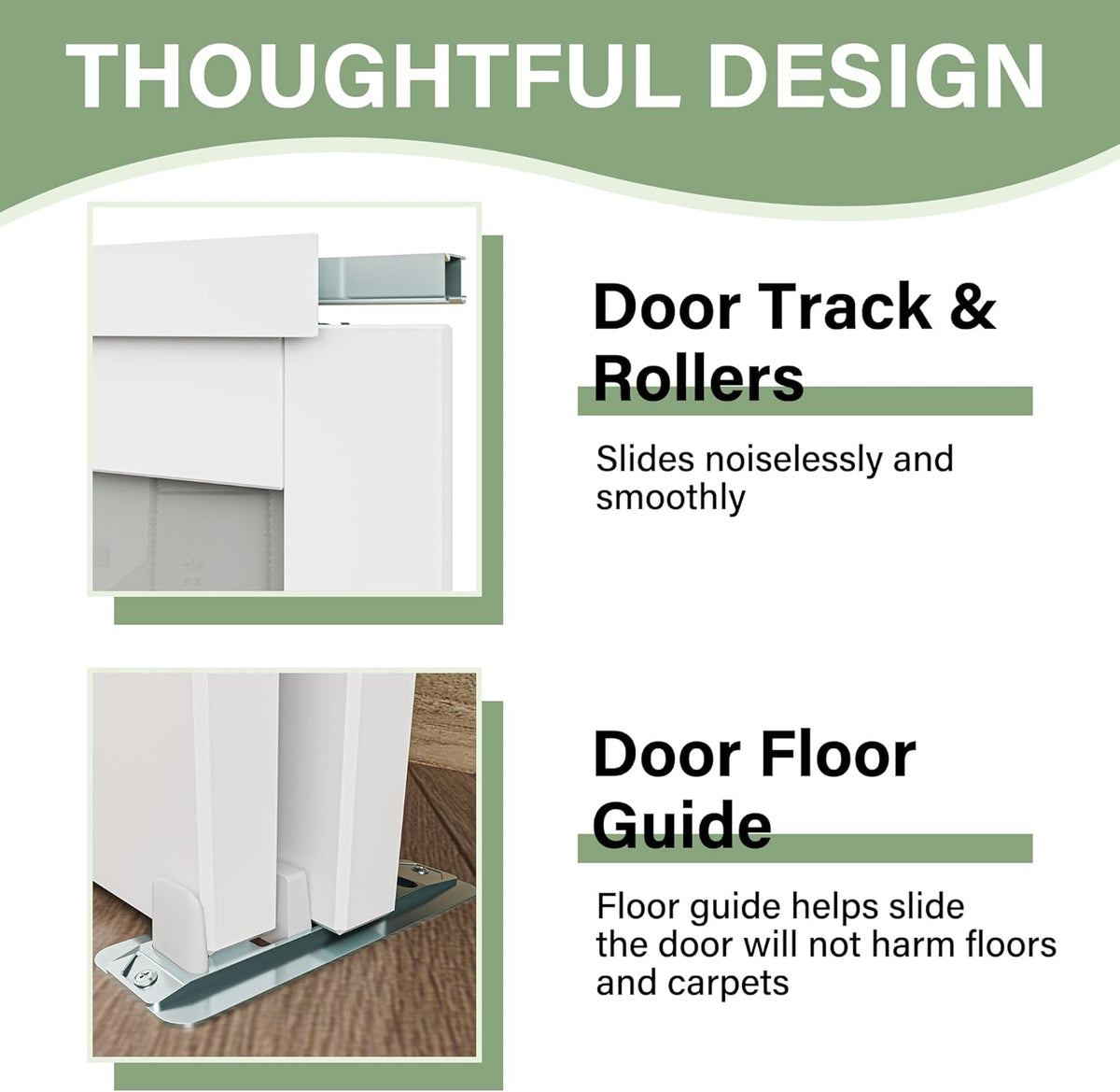 Paintable Sliding Closet Door 60" x 80", 5-Panel Solid Core Interior Sliding Door for Bedroom, Bypass Closet Panels