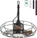 Outdoor Ceiling Fans with Light, 21'' Wet Rated Outdoor Hanging Fan for Gazebo