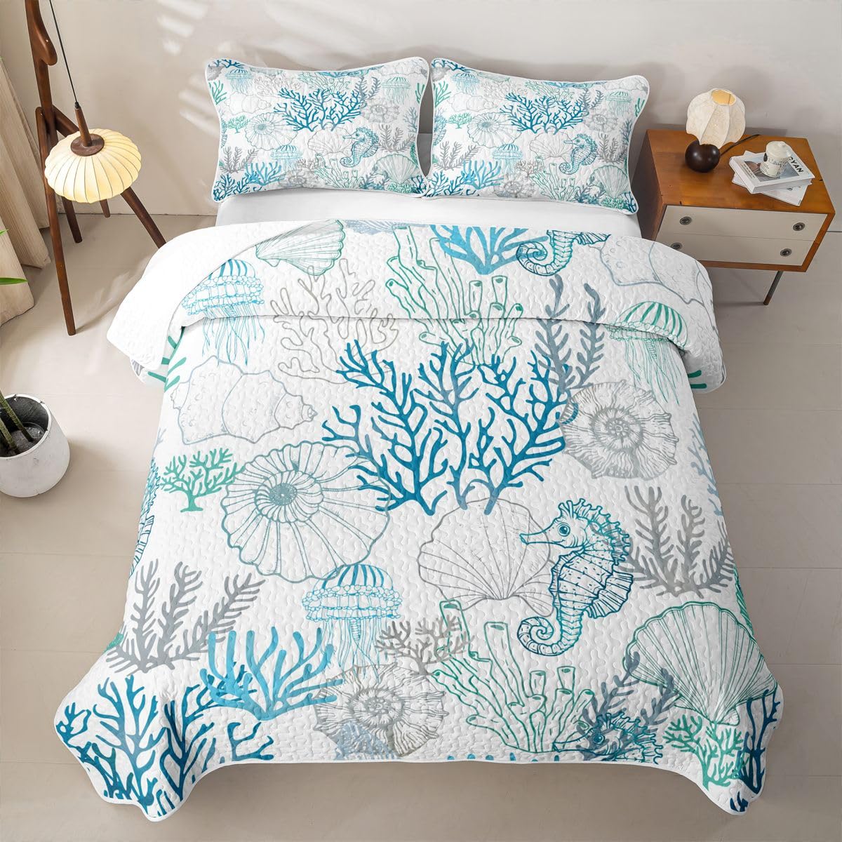 Coastal Quilts for Queen Bed