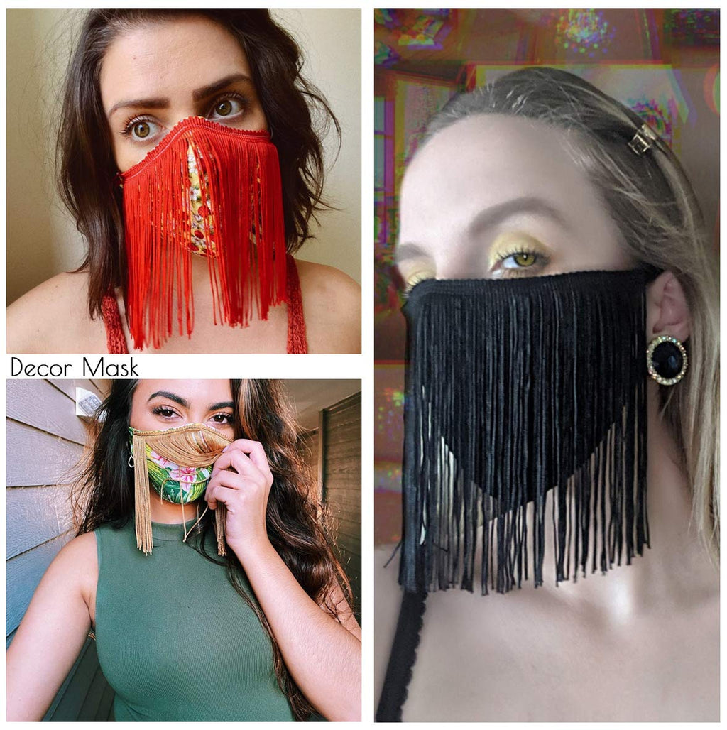 Sewing Fringe Trim for DIY Craft, Gold, 6 Inches Wide - 10 Yards