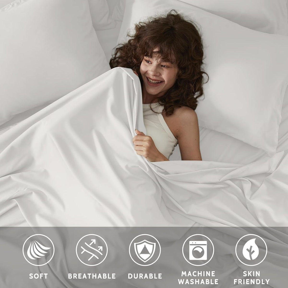 Sheets Set - 6 Piece Luxuriously Soft & Cooling Sheets - Ultra Soft 16" Deep Pocket Sheet Set - Fitted