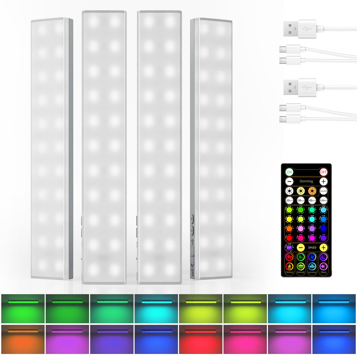 80RGB Under Cabinet Lighting, Shelf Lights, Led Light Bar
