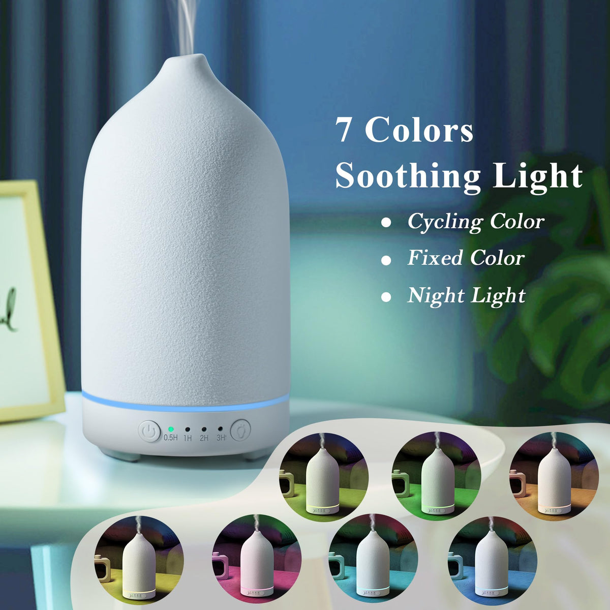 Ceramic Essential Oil Diffuser Aromatherapy Diffuser Bedroom Room Cool Mist Humidifier Stone Air Diffusers