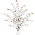 Artificial Cherry Blossom Flowers 4 Pcs Faux Cherry Blossom Stems Faux Silk Cherry Blossom Branches 43'' Fake Flowers