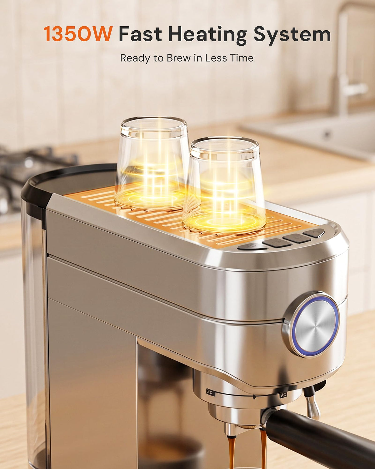 Compact 20 Bar Espresso Machine with Milk Frother