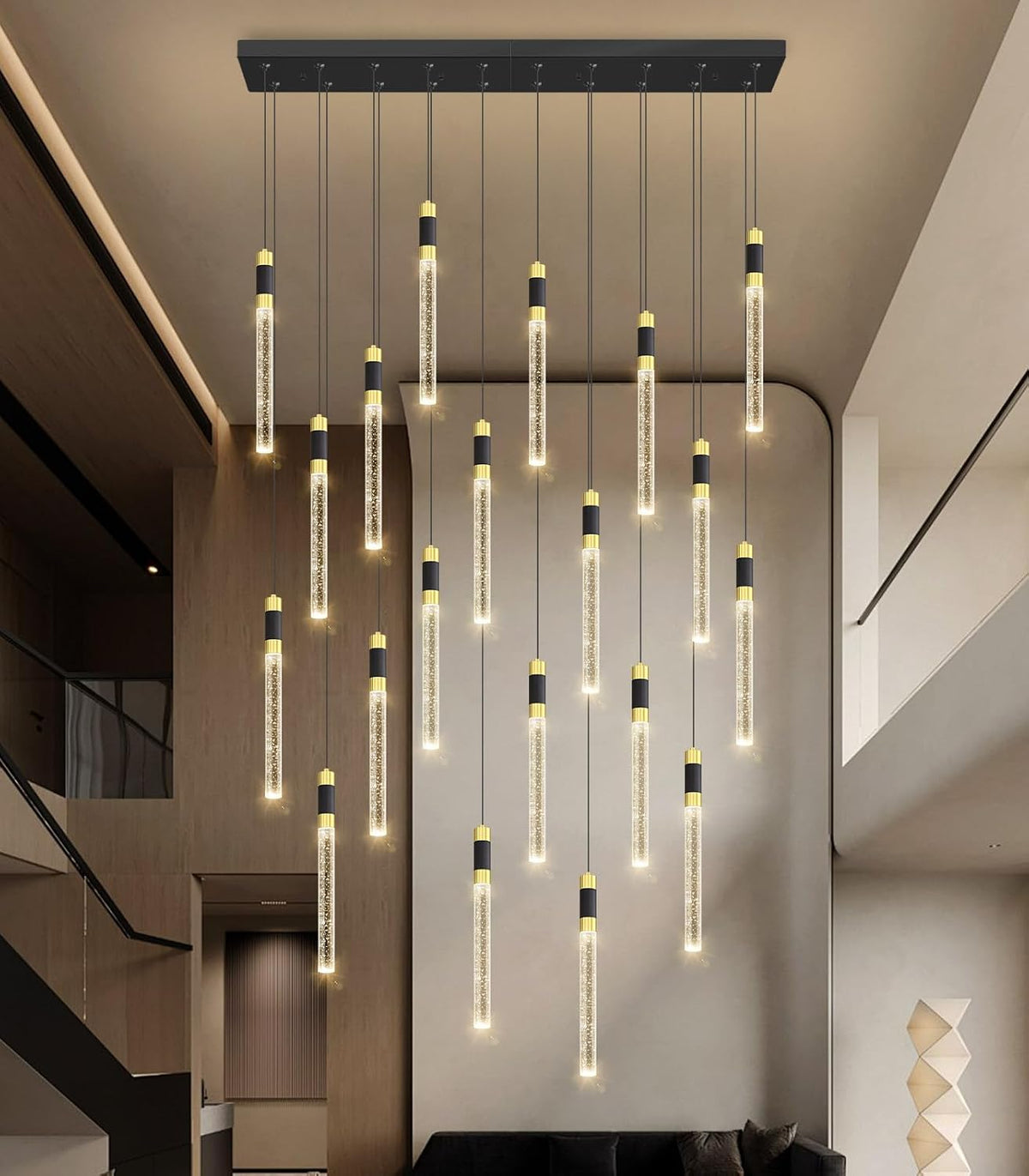 20-Light Modern LED Chandelier for Large Dining Rooms and Great Rooms