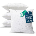 Outdoor Pillows Waterproof 18x18 Outdoor Pillow Inserts 4 Pack